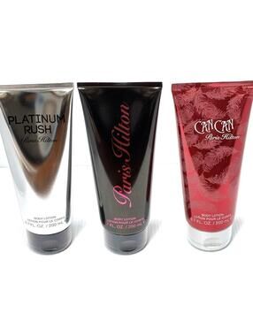 Paris Hilton Body Lotion Lot 3pc Platinum Rush ,Can Can Original 200ml